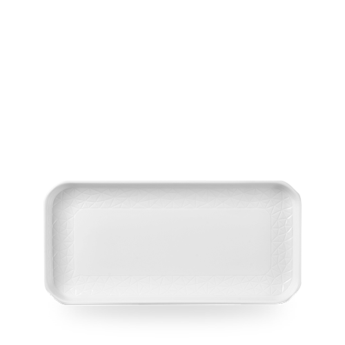 Alchemy® 11-3/4" x 5-3/4" Deep Oblong Tray, White