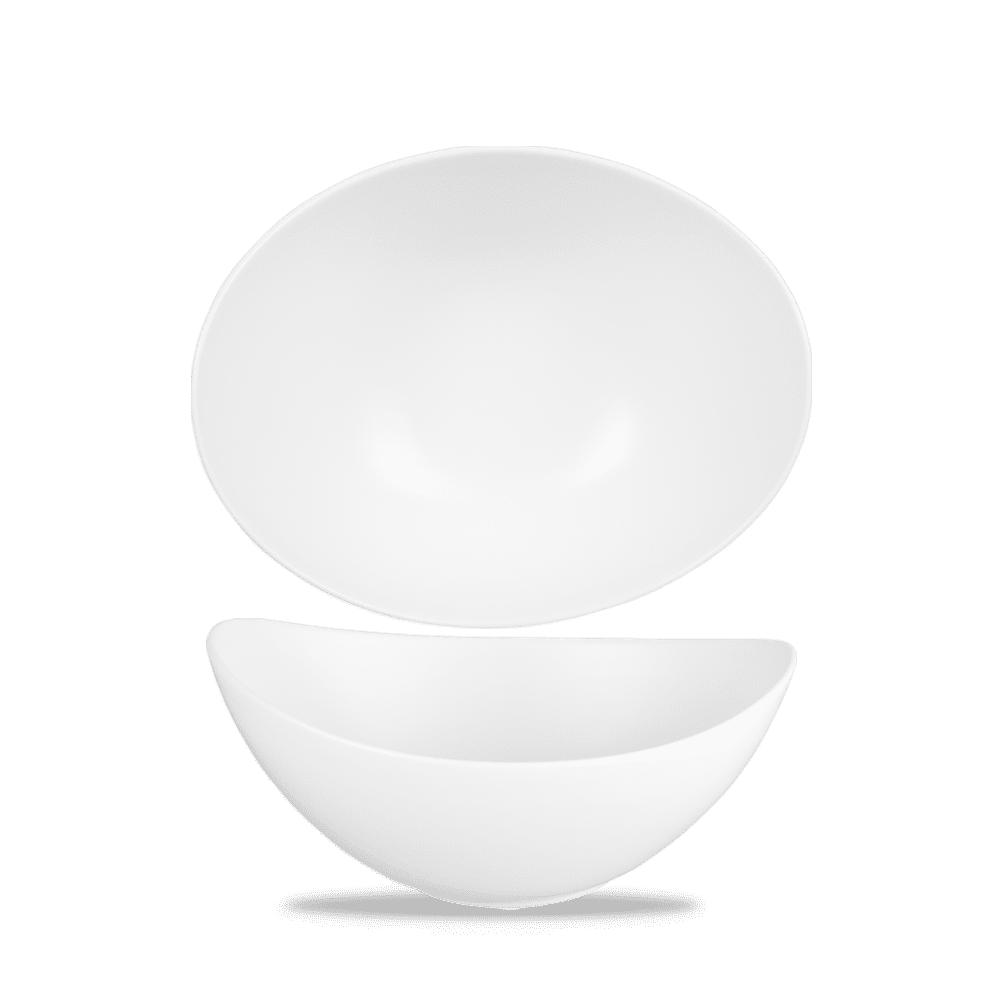 Alchemy® Moonstone 20 oz. Slanted Bowl, White