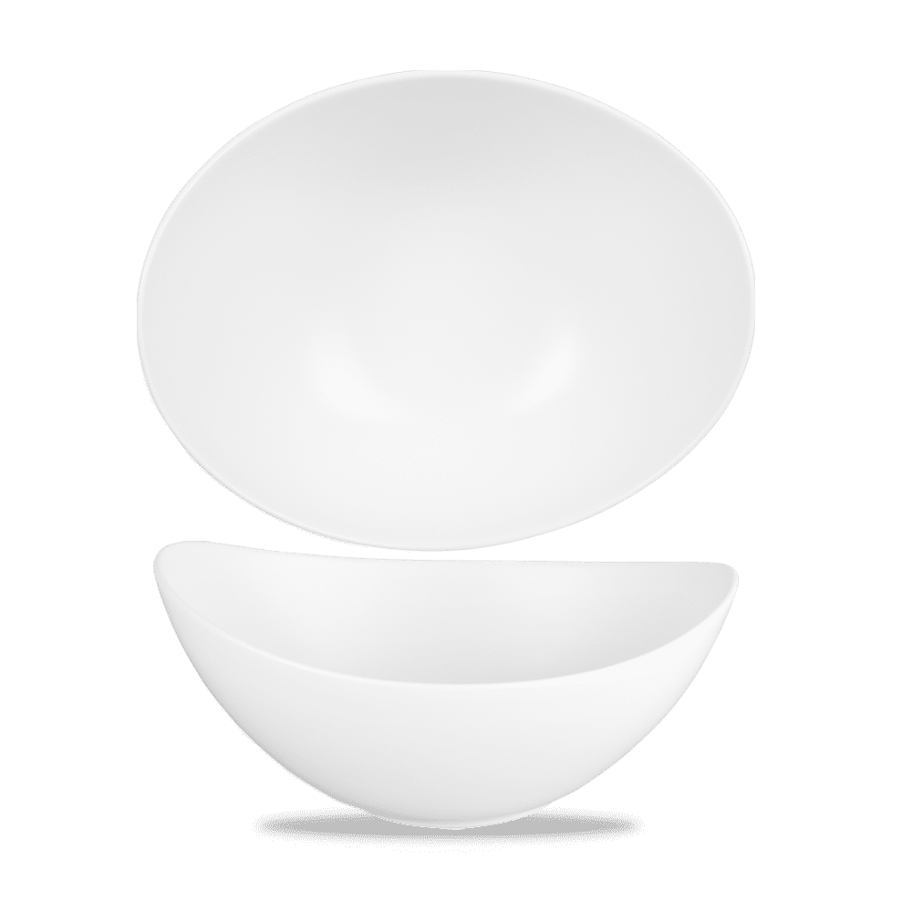 Alchemy® Moonstone 30 oz. Slanted Bowl, White