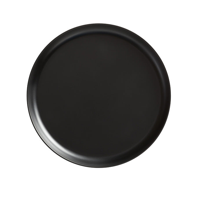 Ani 8-7/8" Round Melamine Coupe Plate, Black