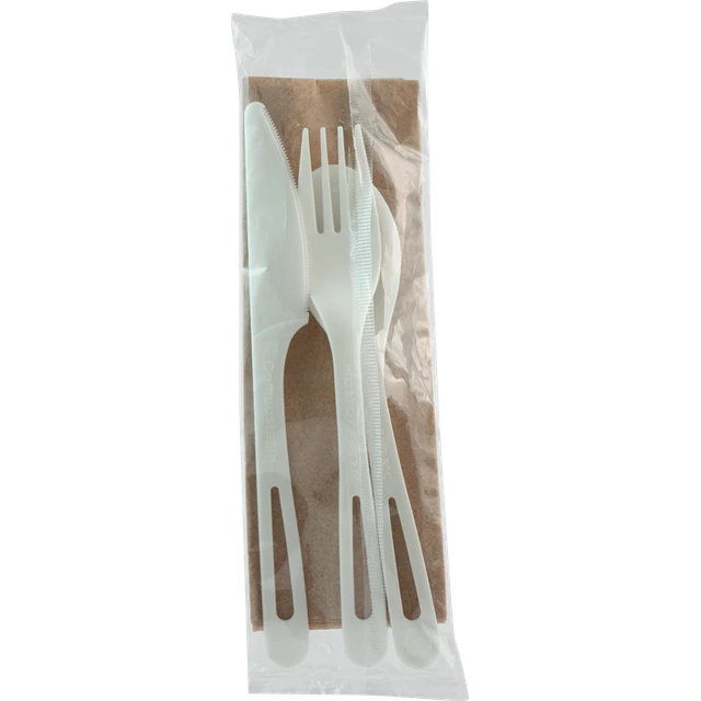 Compostable Cutlery Kit with Napkin