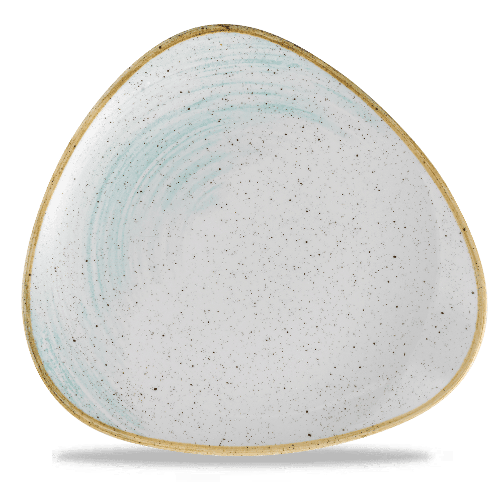 Stonecast Accents 10 1/2" Duck Egg Blue Triangle Plate