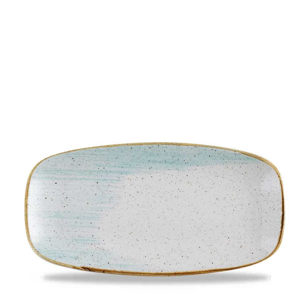 Stonecast Accents 11 3/4" x 6" Duck Egg Blue Oblong Plate