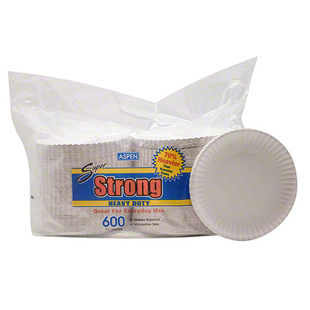 9" White Coated Heavy Duty Coated Paper Plate