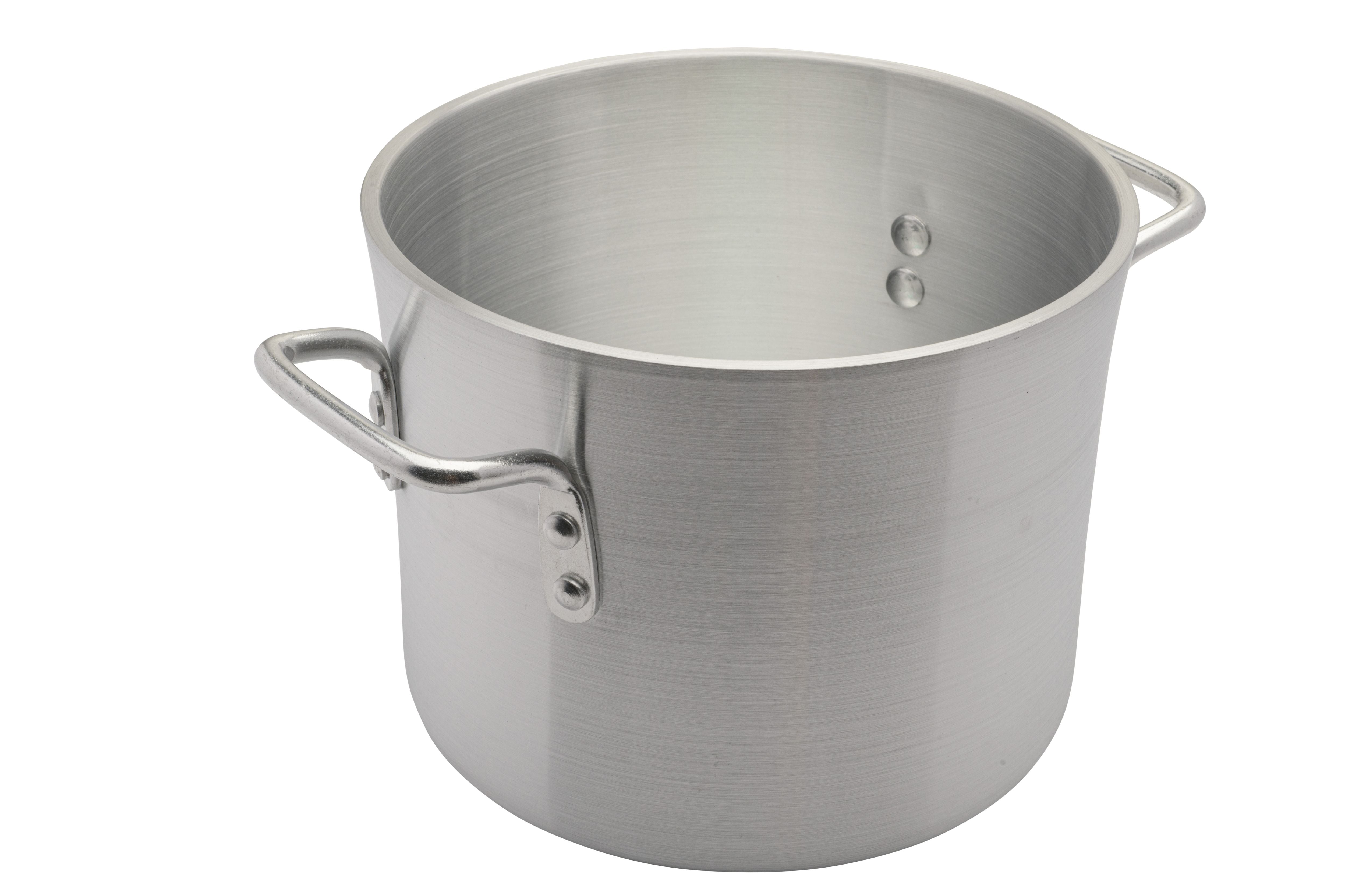 Stock Pot 8 qt., Reinforced Rim, 6.0 mm., Extra Heavy Weight Aluminum