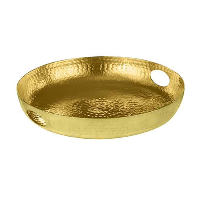 Tray, Alum, Hm, Rnd, Gold, 16" Dia.