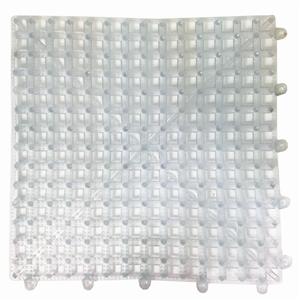 12" x 12" Interlocking Bar Mat Tile, Clear