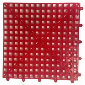 12" x 12" Interlocking Bar Mat Tile, Red