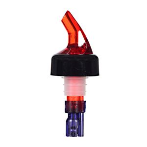 1-1/8 oz. Liquor Pourer, Red with Black Collar