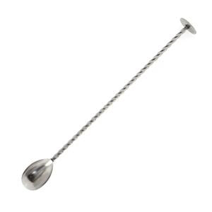 15-3/4" Bonzer Disc Muddler Bar Spoon, Polished Finish