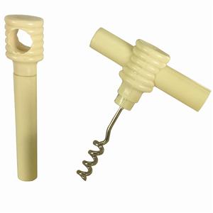 4" Pocket Corkscrew, Beige Plastic