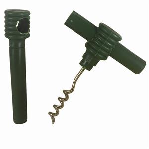 4" Pocket Corkscrew, Green Plastic