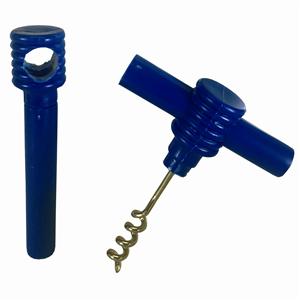 4" Pocket Corkscrew, Blue Plastic