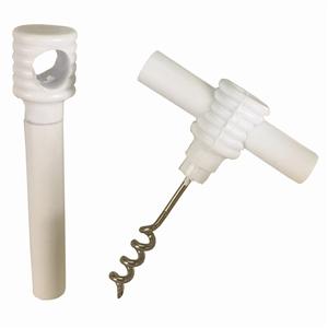 4" Pocket Corkscrew, White Plastic