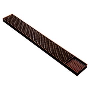 24" x 3-1/4" Bar Mat, Rubber Brown