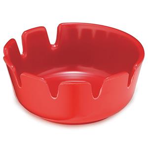 4" Ash Tray, Red Plastic