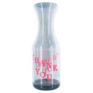 10-3/4" Carafe Tip Jar with "Thank You", Clear Plastic