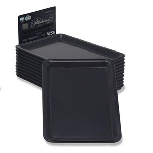 4" x 6" Tip Tray with Credit Card Slot, Black, "Thank You"