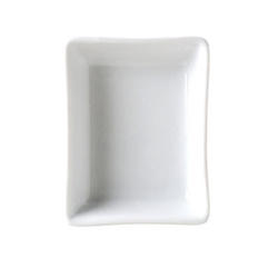 Ventana 2 oz. Rectangular White Sauce Dish