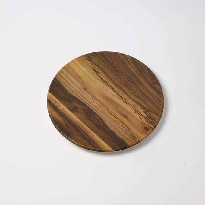 Serving Board, Melamine, Round, Acacia Wood
