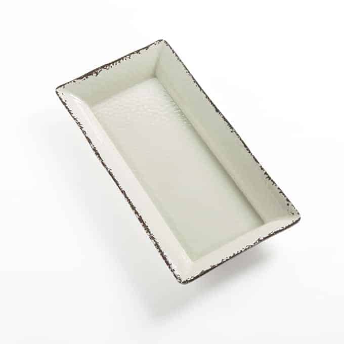 Platter, Melamine, Rect., Antique White, 18"