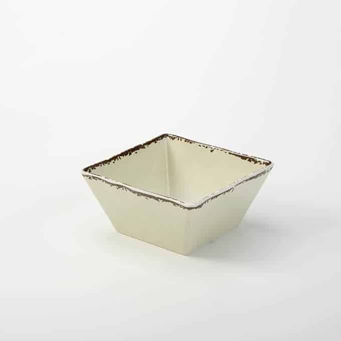 Melamine Bowl, Square, Antique White, 58 Oz.