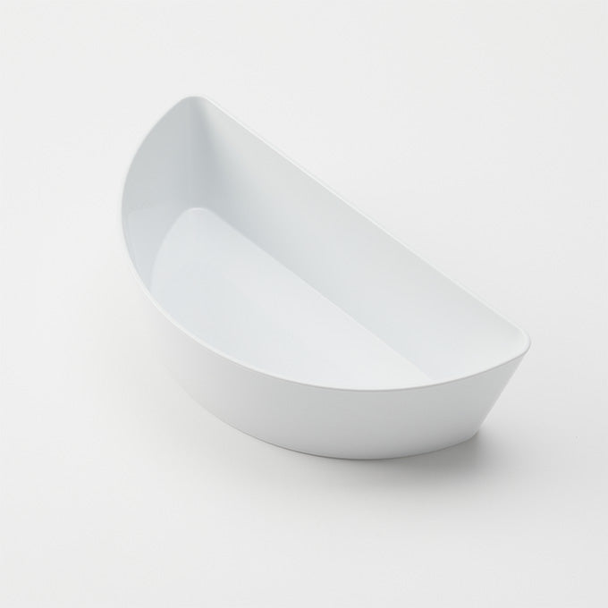 34 oz. White Half Round ABS Plastic Bowl