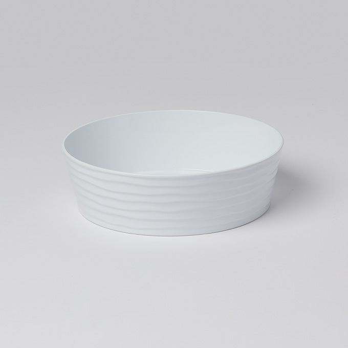 Del Mar 80 oz. Round Plastic Serving Bowl, White