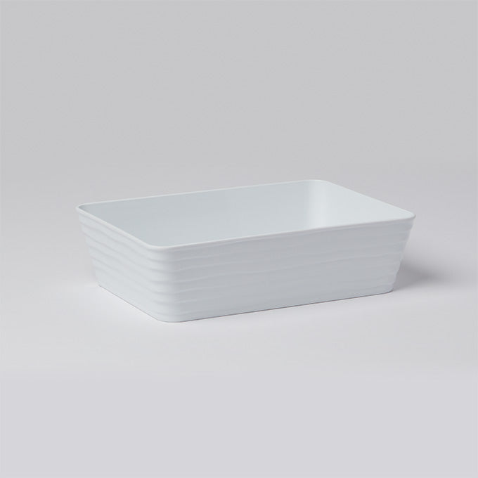Del Mar 96 oz. Round Plastic Serving Bowl, White