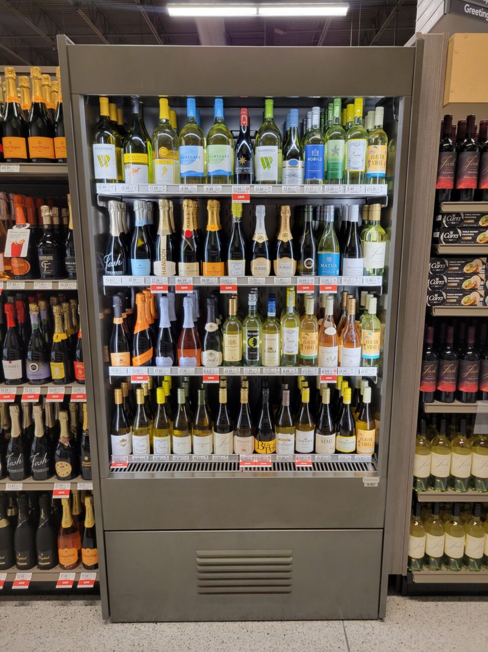 Allure Refrigerated Self-Service Wine Case, 44-3/4"W x 24-3/8"D x 84-3/4"H
