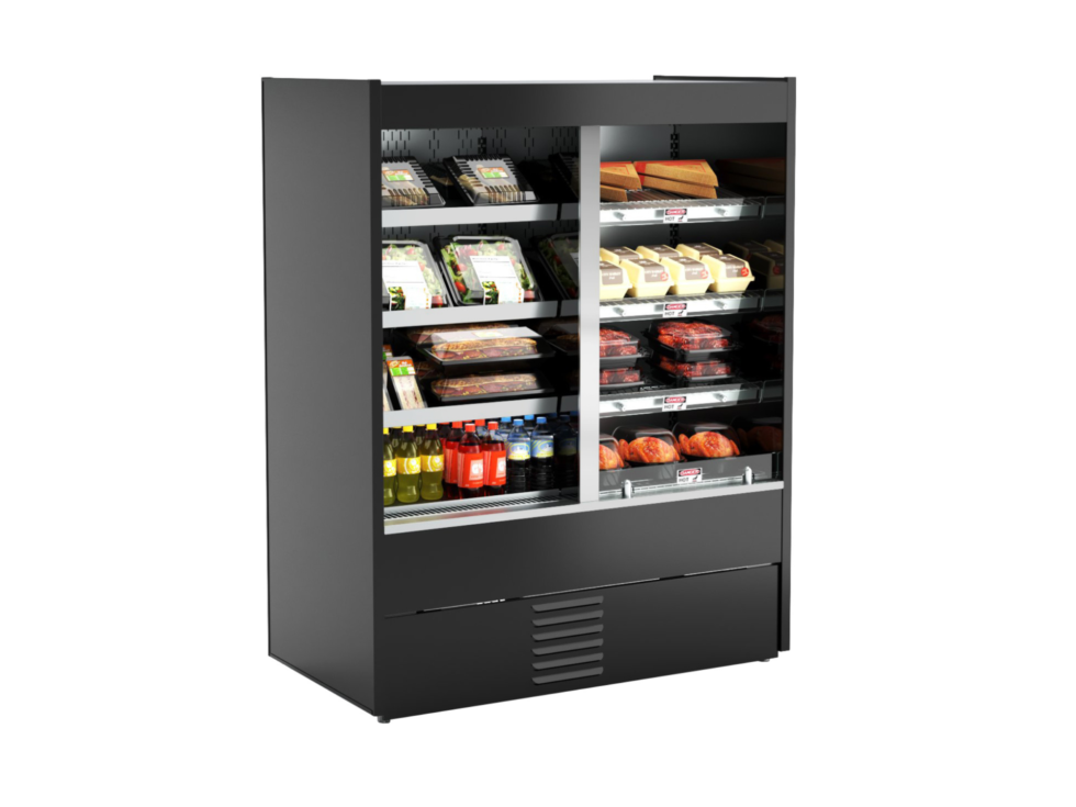 Oasis® Refrigerated & Heated Self-Service Case, 50"W x 26-1/8"D x 63-3/8"H, Self-Contained