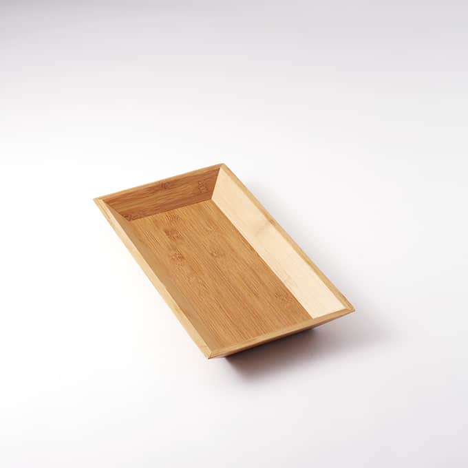 14-1/4"L x 7-1/2"W Rectangular Bamboo Tray