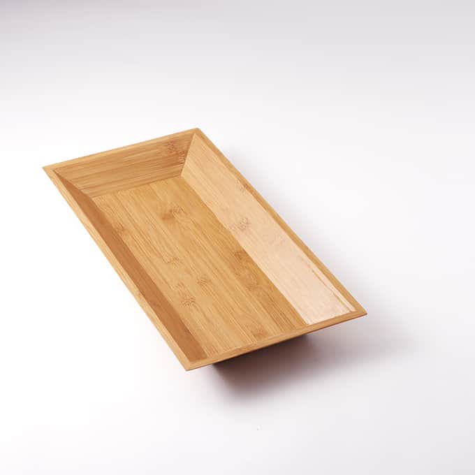 18"L x 8-1/4"W, Rectangular Bamboo Tray