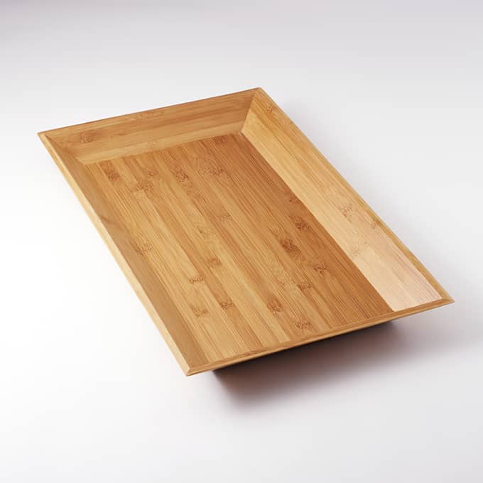 21"L x 13"W Rectangular Bamboo Tray
