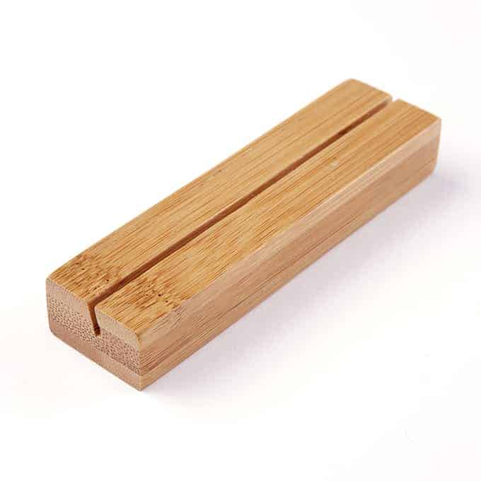 Card Holder, Bamboo, 4"L, Natural