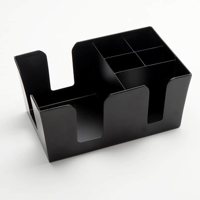 6-Compartment Bar Caddy, Black