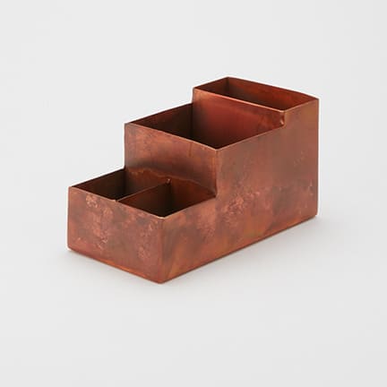 4-Compartment Coffee Caddy, Antique Copper