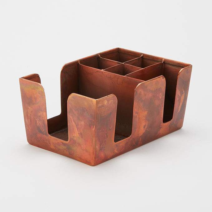 6-Compartment Bar Caddy, Antique Copper