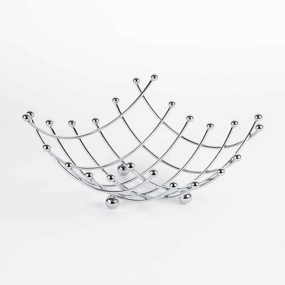 8" Square Space/Time Continuum Basket, Chrome Finish