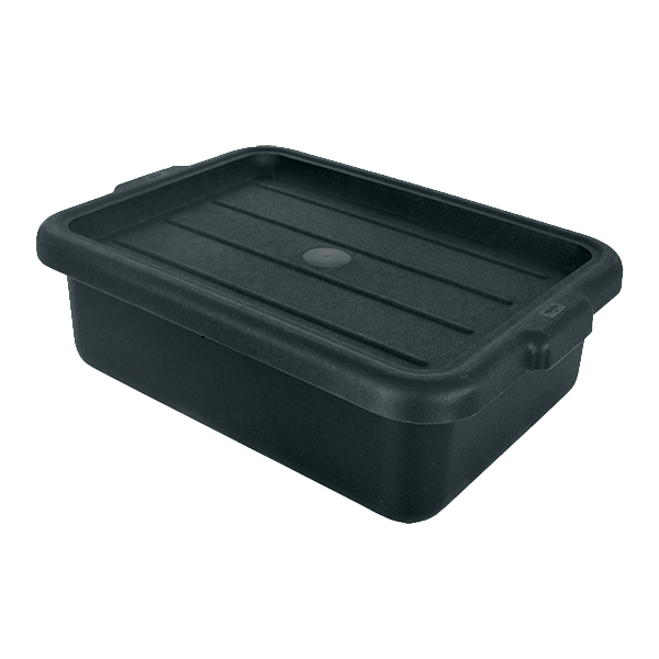 Bus Box 15" x 20" x 7"D, Black, Polypropylene