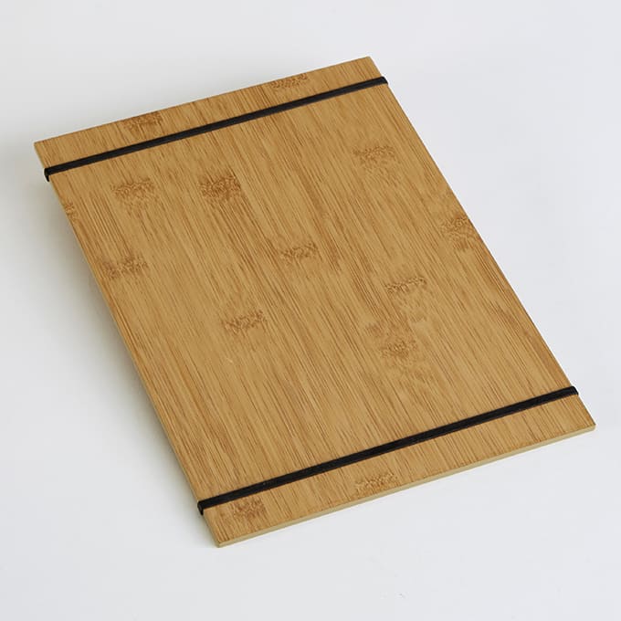 Bamboo Rubber Band Menu Holder, 9" x 12-1/2"