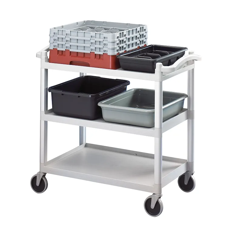 3-Shelf Utility Cart, 400 lb. Capacity, Gray