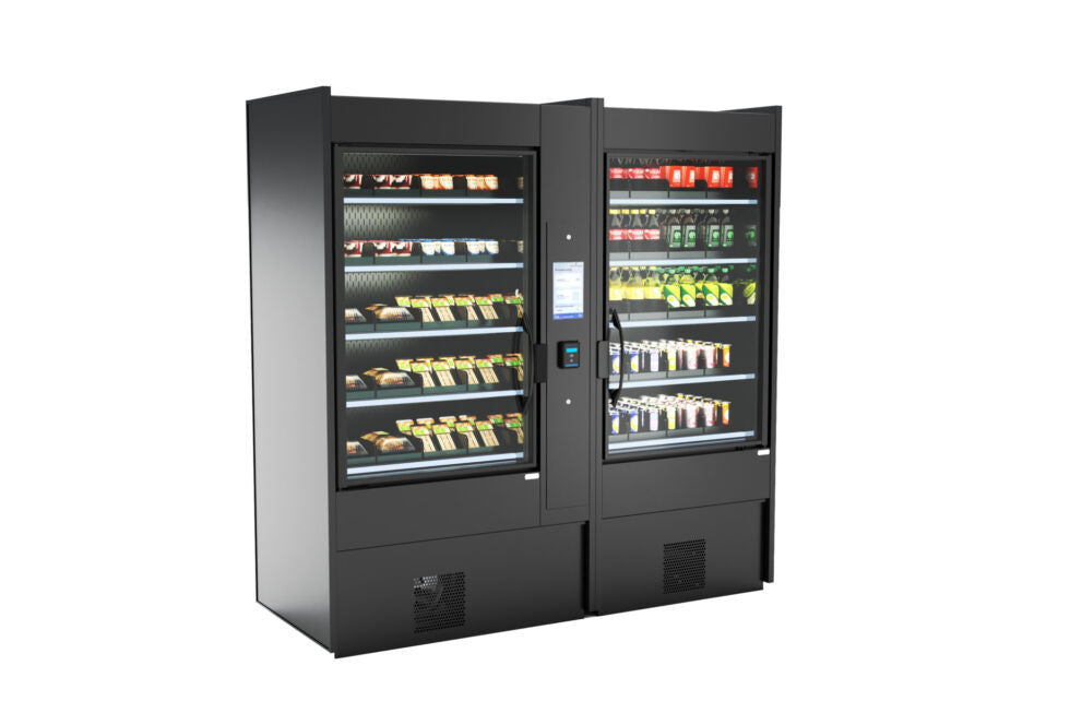 Elevate® Self-Service ARM DUO Autonomous Retail Merchandiser, satellite and standalone with E-Box, 81-3/4"W x 32-1/4"D x 82-5/8"H