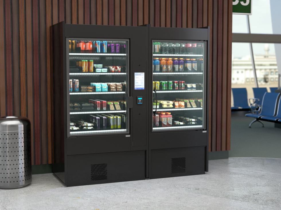 Elevate® Self-Service ARM DUO Autonomous Retail Merchandiser, satellite and standalone with E-Box, 81-3/4"W x 32-1/4"D x 82-5/8"H