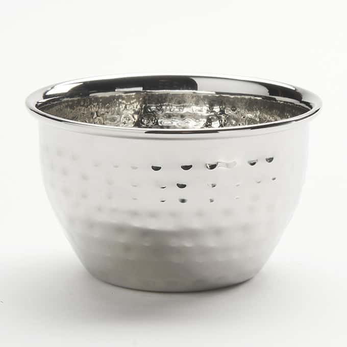8 oz. Round Sauce Cup, Hammered Finish