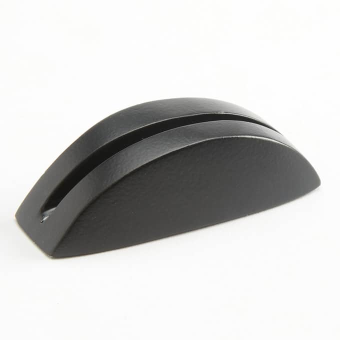 Card Holder, Aluminum, Half Moon, Black