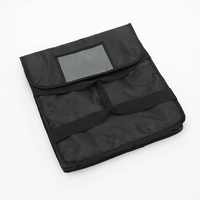 Deluxe Pizza Delivery Bag, 18" x 18" x 5", holds two 16" boxes, black