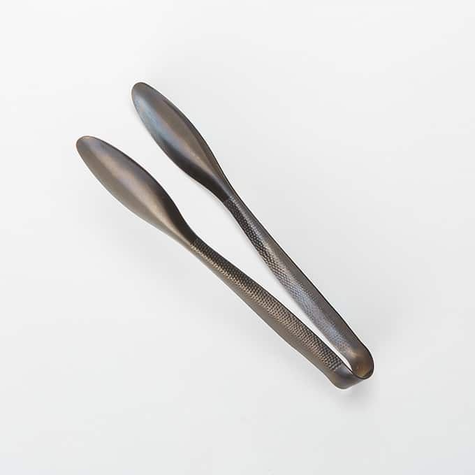 11-3/4" Stainless Steel Serving Tongs, Vintage Black Finish