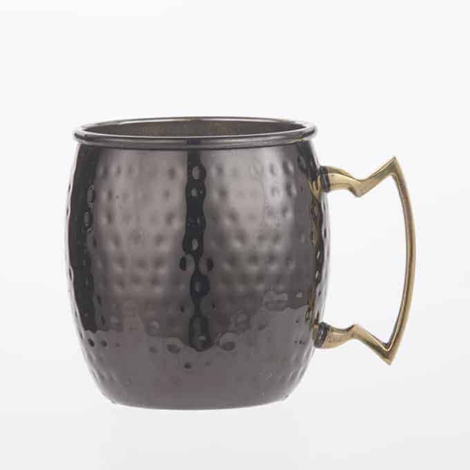 Moscow Mule Mug, 16 oz., Black Hammered Finish