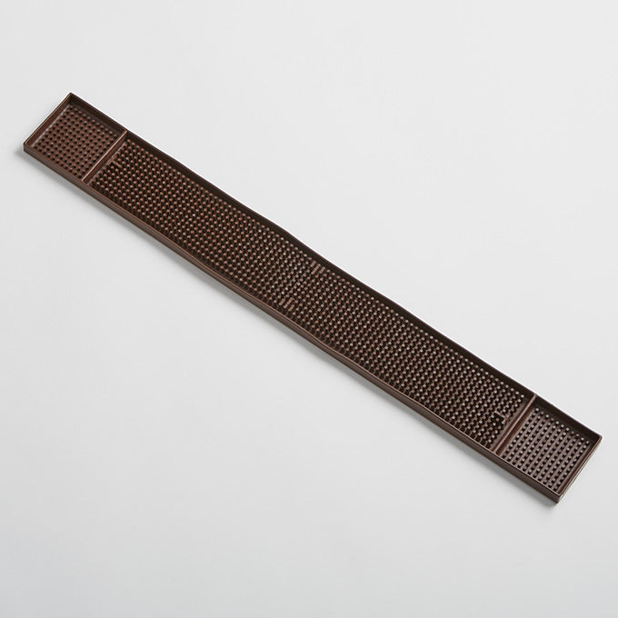 3-1/4" x 27" Bar Mat, Dark Brown